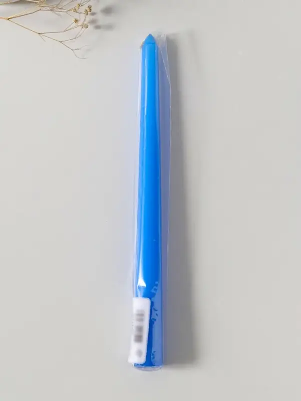 Свеча античная 25 см, 58 г, 7 ч, синий