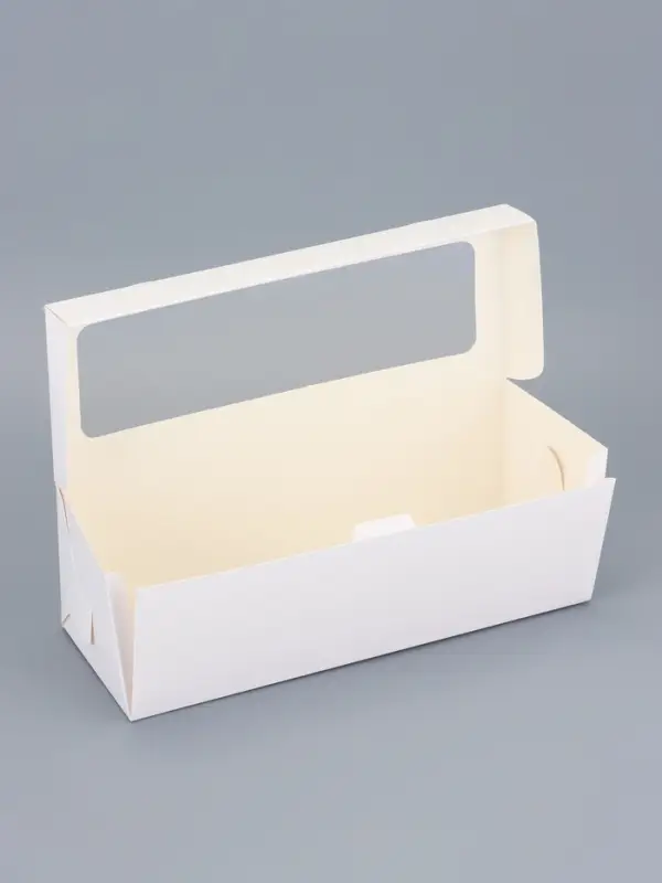 Коробка под рулет белая, с ПВХ окном, 30&times;11&times;10 см