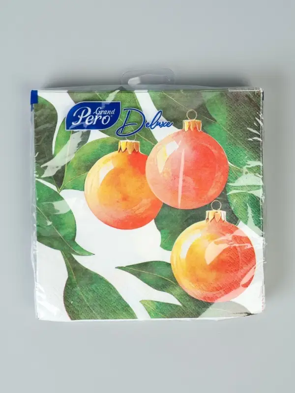 Салфетки бумажные трёхслойные «Апельсиновые шары», 33х33, 20 шт Салфетки бумажные трёхслойные «Апельсиновые шары», 33х33, 20 шт