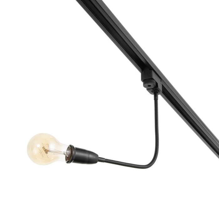 Светильник трековый Светильник трековый "Снейк" Е27 40Вт черный 3,5х3,5х40см