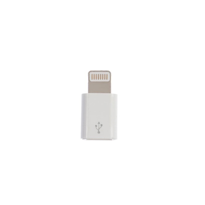Переходник Luazon LE-015, с microUSB на Lightning, 1 шт, белый Переходник Luazon LE-015, с microUSB на Lightning, 1 шт, белый