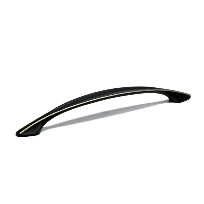 Ручка-скоба мебельная ТУНДРА, 192 мм, цвет черный