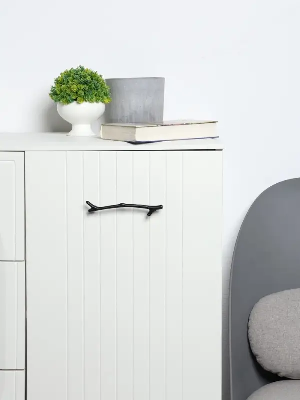 Ручка-скоба CAPPIO RSC009 &laquo;Ветка&raquo;, м/о 128 мм, цвет черный