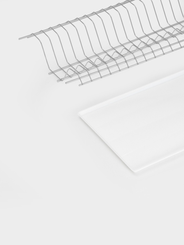 Сушилка для посуды с поддоном для шкафа 60 см, 56.5×25.6 см, хром