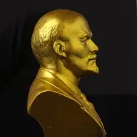 Бюст В.И. Ленин, 11х9х8 см, золото