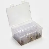 Органайзер для украшений QF, антиокислительный на 14 ячеек, 16.5&times;12&times;6 см, прозрачный