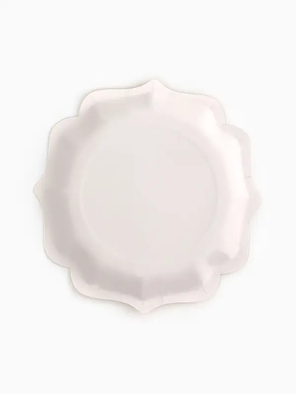 Тарелка одноразовая бумажная &laquo;Фарфор&raquo;, 20 см, 6 шт., голубая