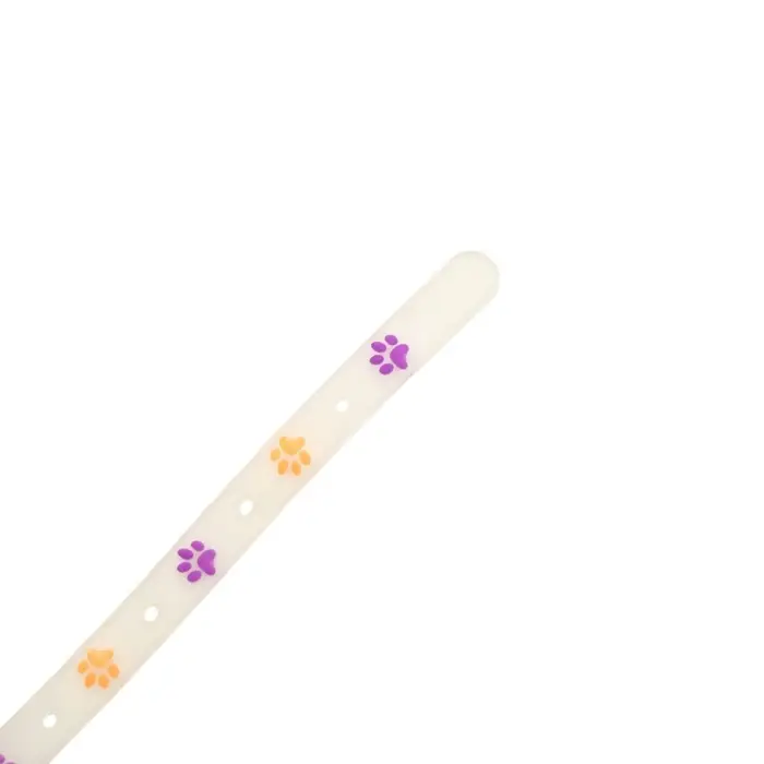 Ошейник, светящийся в темноте, Ошейник, светящийся в темноте, "Яркие следы" (люминесцентный), 30 х 1 см, фиолетово-жёлтый