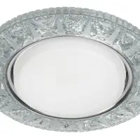 Светильник точечный DK LD22 SL/WH декор cо светодиодной подсветкой Gx53, прозрачный