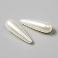 Бусины для творчества пластик "Жемчуг вытянутая капля" набор 20 гр 3х1х1 см