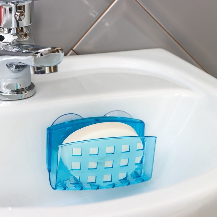 Мыльница настенная на присосках Bath Collection, 9,5×5×6 см, цвет МИКС Мыльница настенная на присосках Bath Collection, 9,5×5×6 см, цвет МИКС