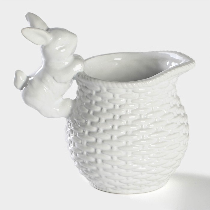 Молочник Доляна «Зайка», 450 мл, цвет белый Молочник Доляна «Зайка», 450 мл, цвет белый