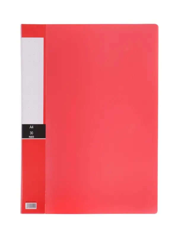 Папка А4, 30 прозрачных файлов, 400 мкм, МИКС