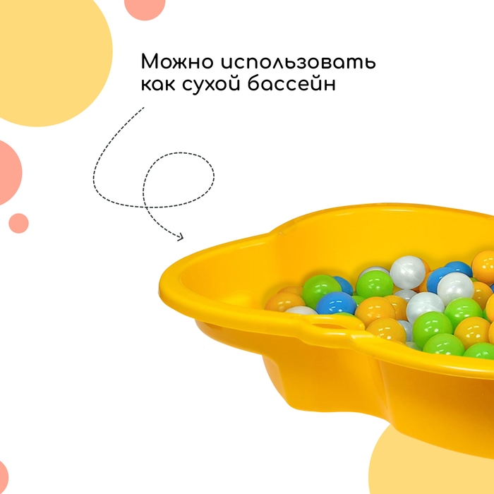 Песочница детская пластиковая, 94 × 70 × 19 см, жёлтая, «Синбад» Песочница детская пластиковая, 94 × 70 × 19 см, жёлтая, «Синбад»