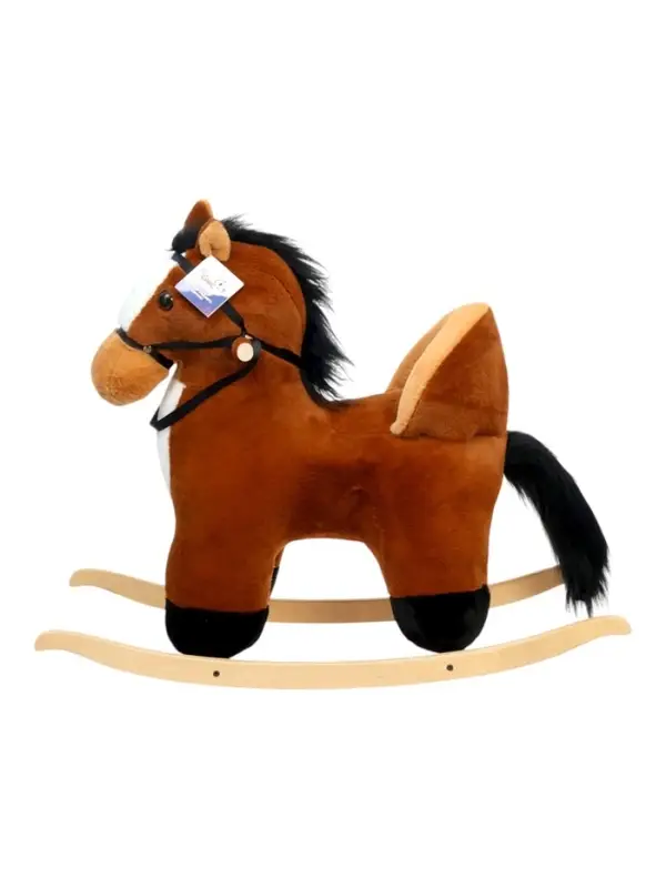 Качалка &laquo;Лошадка&raquo;, со спинкой, коричневая