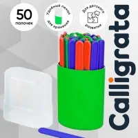 Счетные палочки 50 штук в пенале Calligrata, МИКС