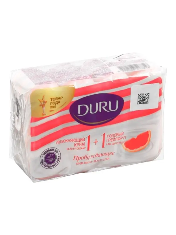 Крем-мыло DURU 1+1 Розовый грейпфрут 4*80 гр.,