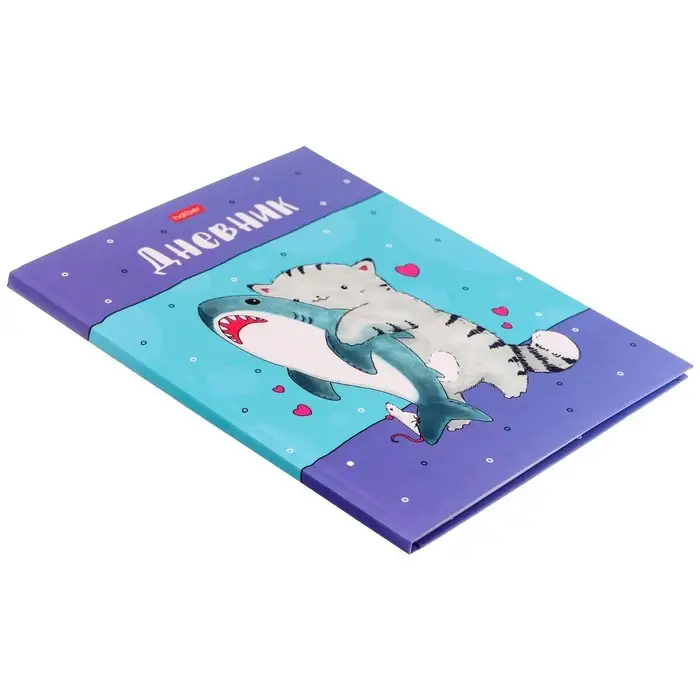 Дневник твердая обложка 1-11 класс 40 листов, Приключения кота Пирожка, матовая ламинация