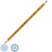 Карандаш двухсторонний KOH-I-NOOR 3433 син+красн,корп.желт. 34330EG001KSRU