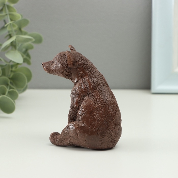 Фигура Фигура "Медведь сидит" 9х5см, коричневый