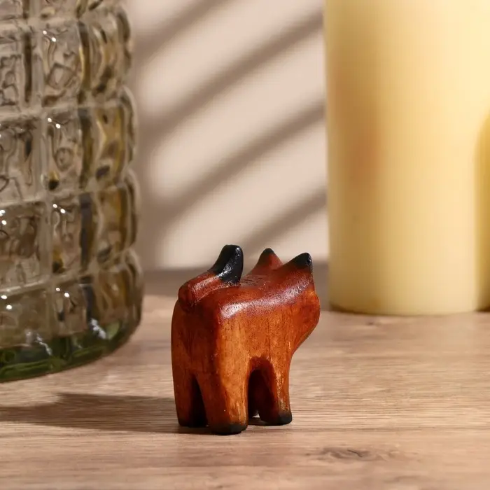 Сувенир «Причудливый кот», 5.5×4.5×2.5 см, дерево