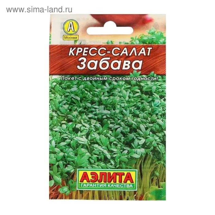 Семена Кресс-салат  Семена Кресс-салат "Забава" "Лидер", 1 г   ,