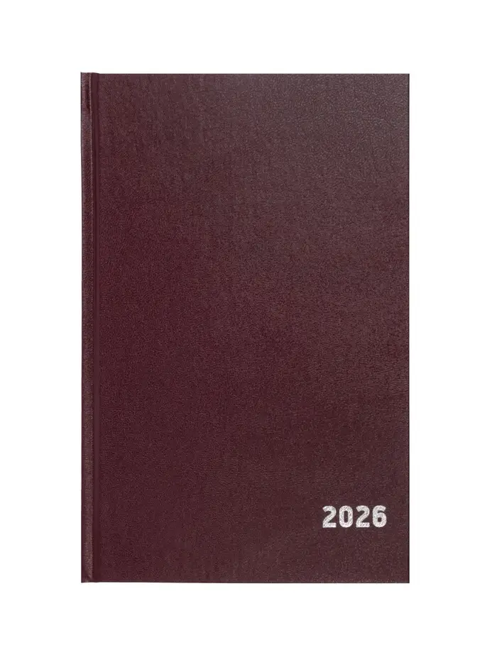 Ежедневник датир 2026г А5 168л б/вин, Бордо Ежедневник датир 2026г А5 168л б/вин, Бордо