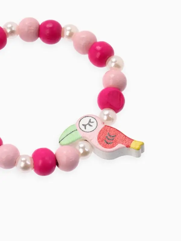 Браслет детский &laquo;Выбражулька. Тукан с цветочком&raquo;, d=5 см, МИКС