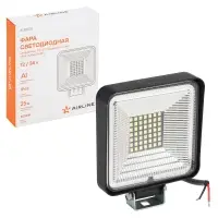 Фара светодиод. квадратная, 49LED, ближний свет, 25Вт, 108х108х28мм, 12/24В, PLUS