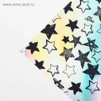 Плёнка упаковочная с голографией Starry sky, 100×70 см