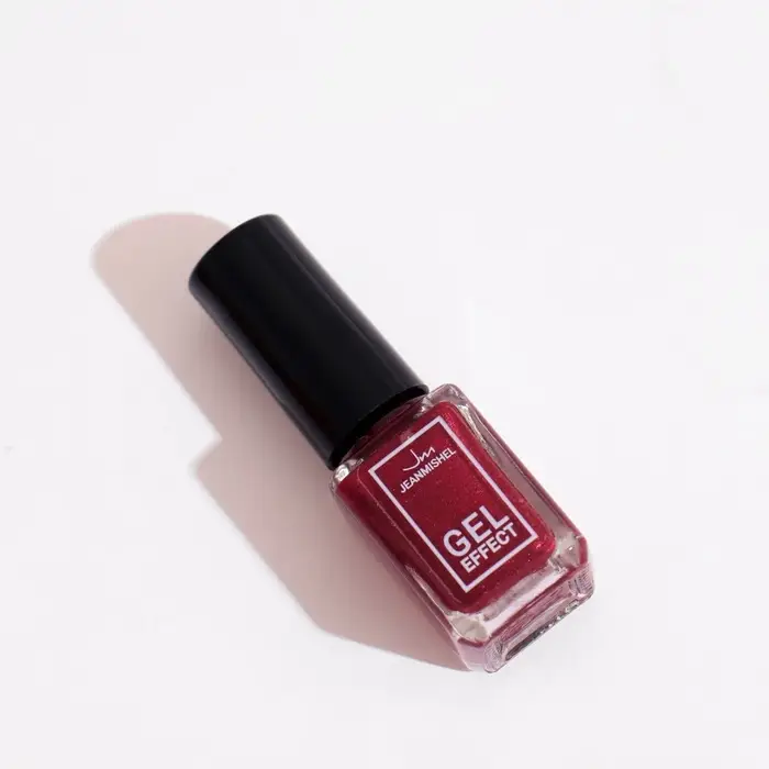 Лак для ногтей с эффектом геля Jeanmishel, тон 152, розовый тёмно-красный, 6 мл