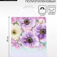Пакет &laquo;Анемона&raquo;, полиэтиленовый с петлевой ручкой, 35&times;28 см, 55 мкм
