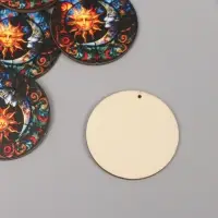 Декор для творчества дерево "Месяц и солнце" 4,6х4,6х0,3 см Декор для творчества дерево "Месяц и солнце" 4,6х4,6х0,3 см