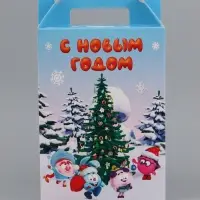 Коробка складная &laquo;С Новым годом&raquo;, 20&times;33&times;10 см, Смешарики, самосборная