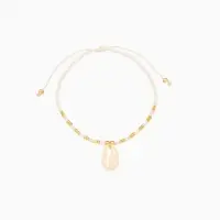 Браслет "Виколия" длина 16 см, цв. белый, золотистый