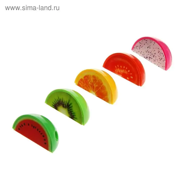 Точилка с контейнером «Фрукты», МИКС Точилка с контейнером «Фрукты», МИКС