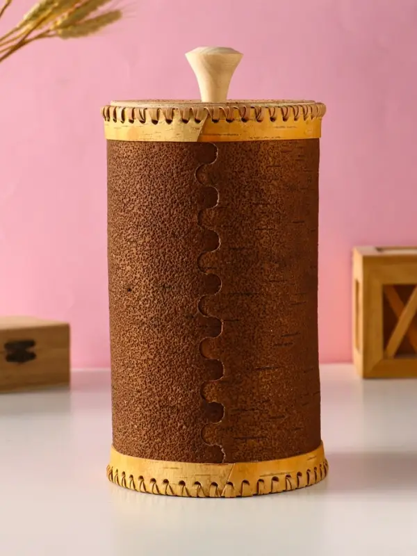 Туес большой Туес большой "Конек-Горбунок", D13 смхH(с хватком)27,5 см, береста