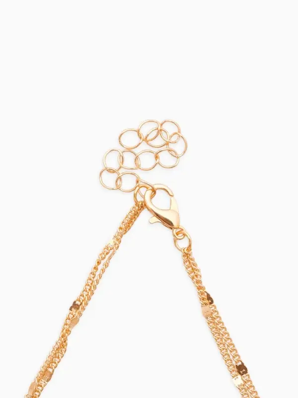 Набор 2 пред-та: серьги, колье Набор 2 пред-та: серьги, колье "Минимализм", 45/55см, цвет белый в золоте