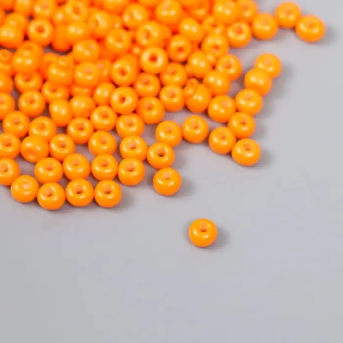 Бисер стекло 6/0  Бисер стекло 6/0 "Тыквенный" 15 гр
