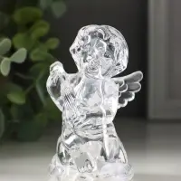 Фигура светодиодная &laquo;Ангел с арфой&raquo;, 9&times;4.5 см, от батареек 3хAG10, RGB