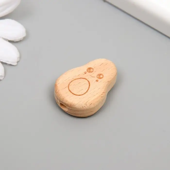 Бусина для творчества дерево "Милое авокадо" 2,8х2 см