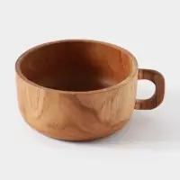 Миска с ручкой, 14&times;17&times;7 см, тиковое дерево