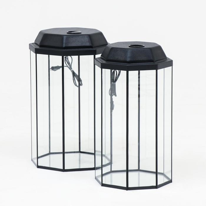 Комплект аквариумов Комплект аквариумов "Матрёшка" с крышками, восьмигранные, 24 литра, 32 литра