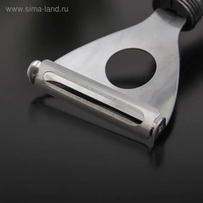 Овощечистка Доляна «Помощник», 18 см, цвет серебристый Овощечистка Доляна «Помощник», 18 см, цвет серебристый