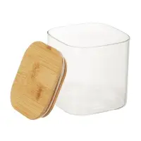 VETTA ЭКО Вуд Банка для хранения 750мл, 10,5х10х10см, стекло, бамбук