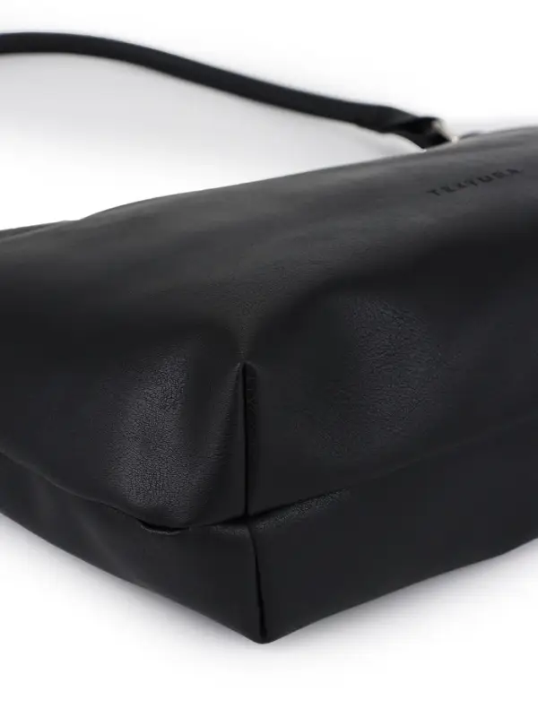 Сумка - мешок женская TEXTURA, на молнии, 36&times;10&times;28 см, чёрная