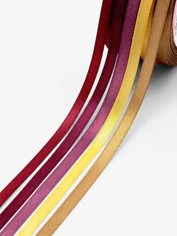 Атласная лента, набор 5 шт. &laquo;Осень&raquo;, 6 мм, 23&plusmn;1 м