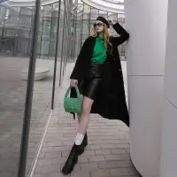 Сумка молодёжная на магните, 25.5&times;4.5&times;18.5 см, зелёная