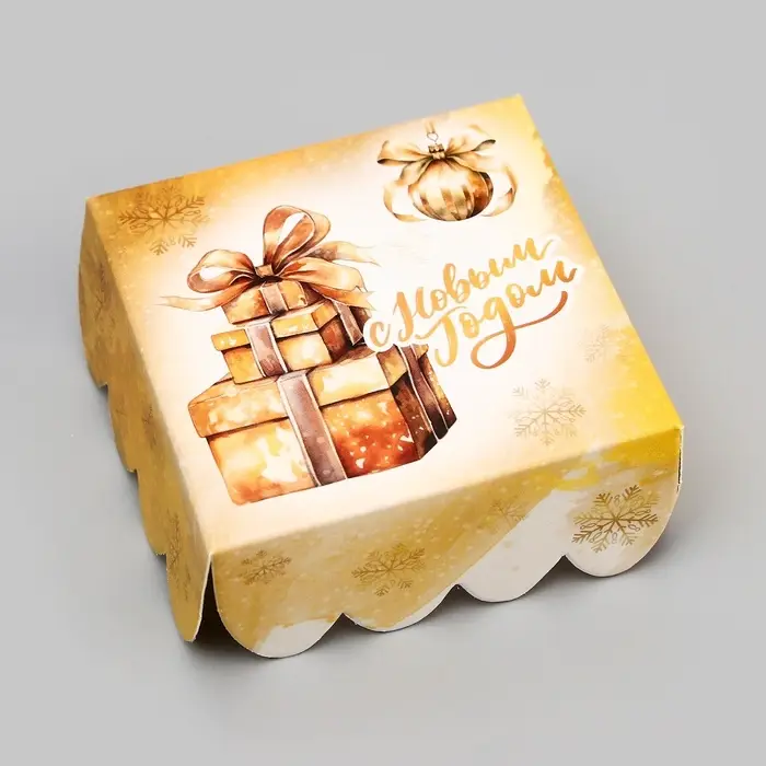 Коробка для печенья, «Чудеса случаются», 7×7×3 см, Новый год Коробка для печенья, «Чудеса случаются», 7×7×3 см, Новый год