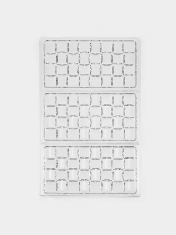 Форма для шоколада KONFINETTA &laquo;Инфинити&raquo;, 27.5&times;17.5&times;2.5 см, 3 ячейки 15.3&times;7.5&times;0.8 см, пластик, прозрачная